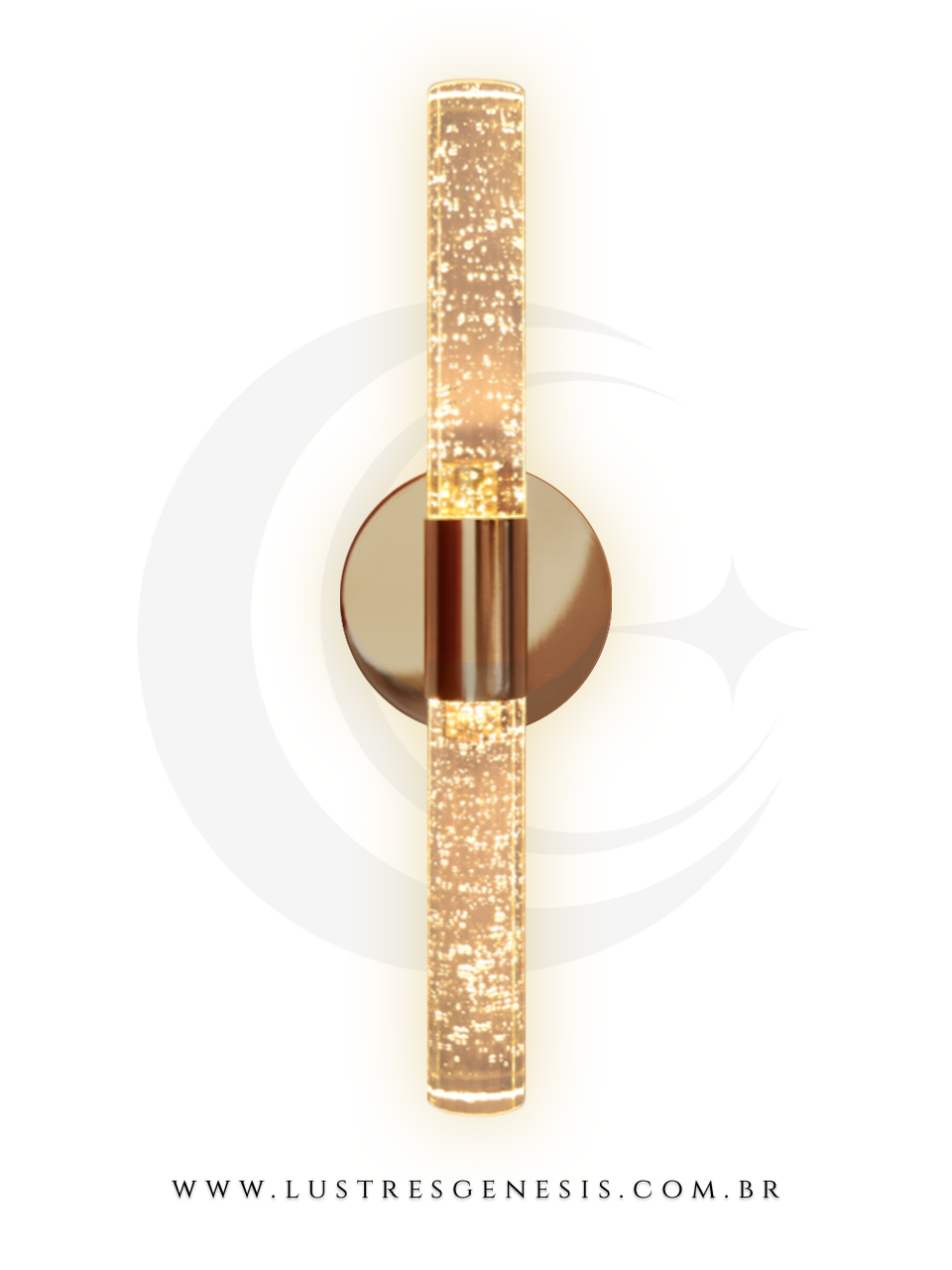 Arandela Dourada com LED